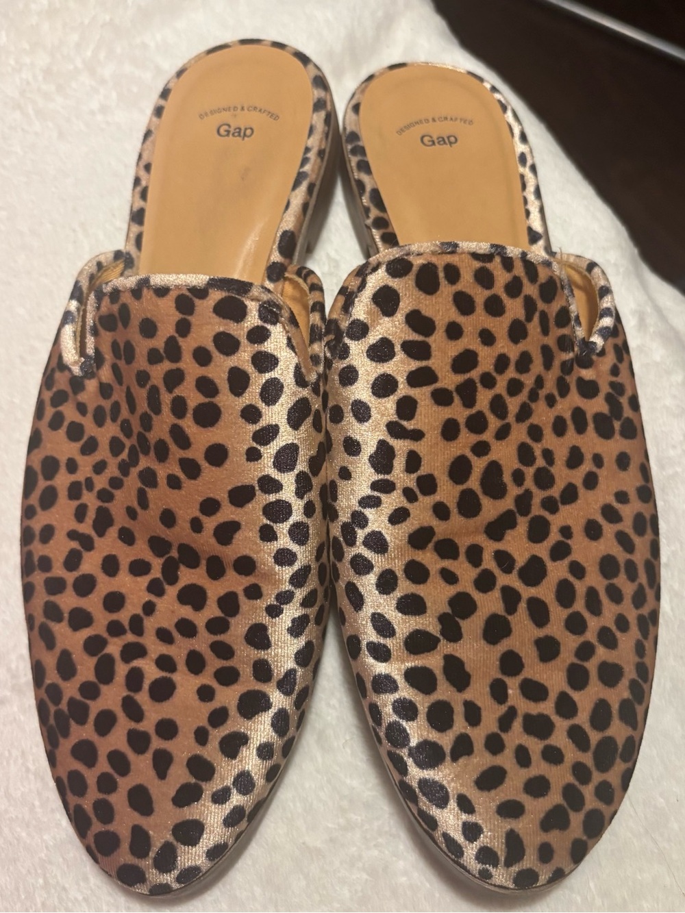 GAP Leopard Print Slip-On Mules in Tan and Black size 9